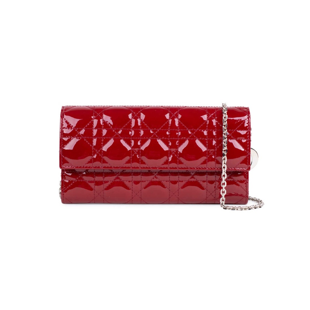 Lady Dior Cannage Wallet On Chain - Picture 1 of 8